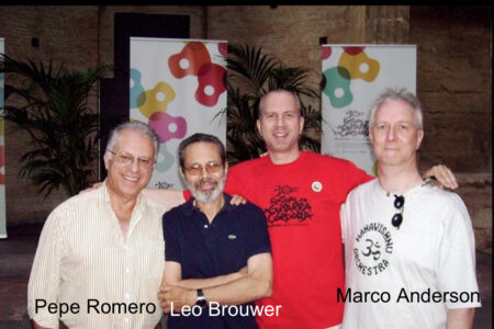 Walter Kolosky, Pepe Romero, Leo Brouwer and Marco Anderson.